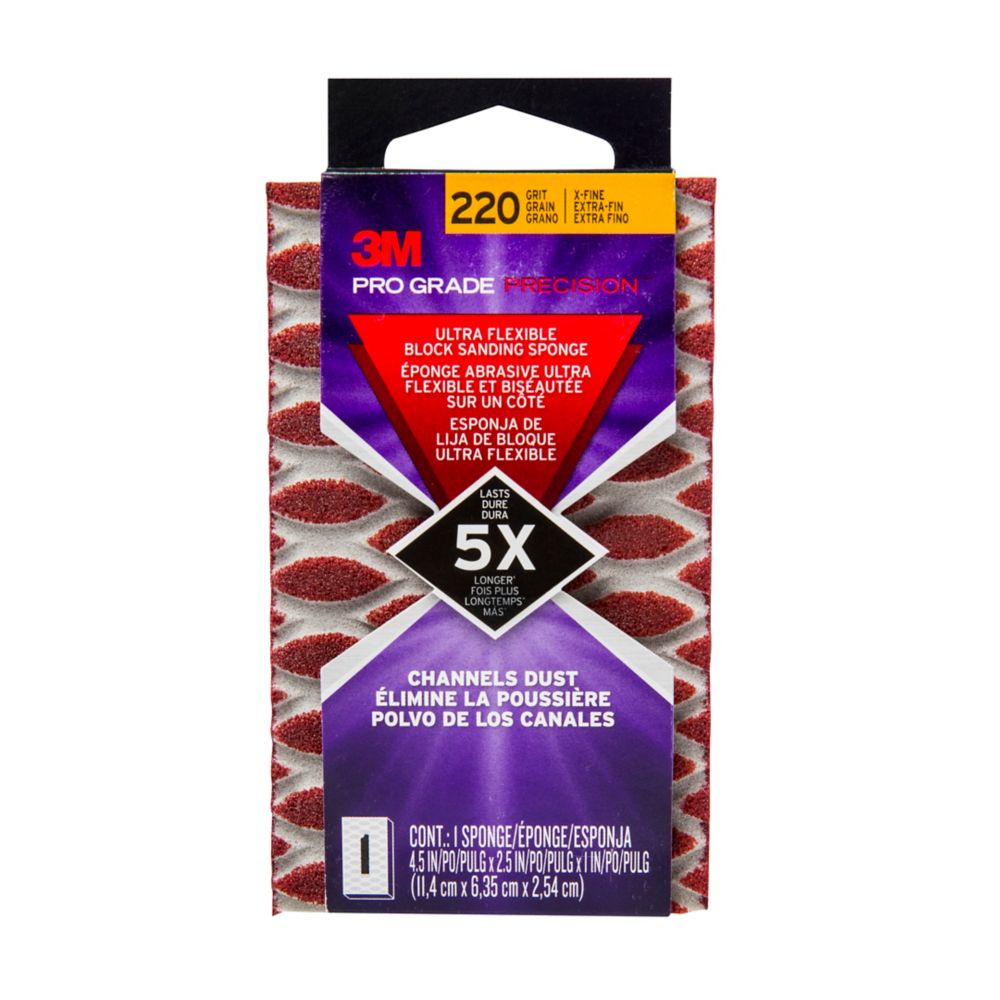 3M PRO GRADE Precision Ultra Flexible Sanding Sponge The Home Depot Canada