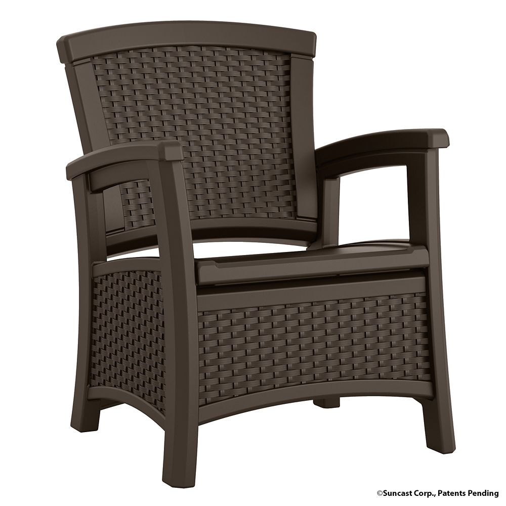 Suncast Outdoor Club Chair with Storage The Home Depot Canada