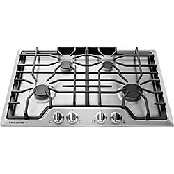 30-inch Gas Cooktop in Stainless Steel with 4 Sealed Burners