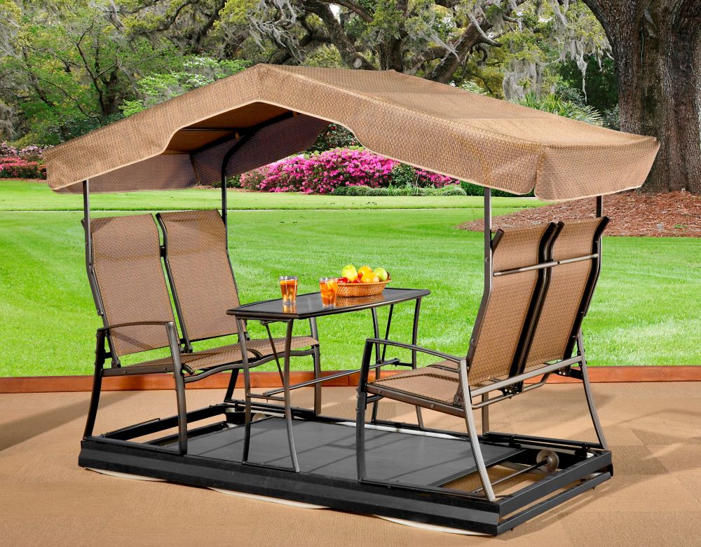 Sojag Bretagne 4Seater Garden Swing in Dark Brown The Home Depot Canada