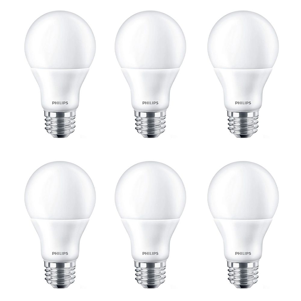 Philips LED 60W A-Line (A19) Daylight (5000K) - Case of 6 Bulbs ...