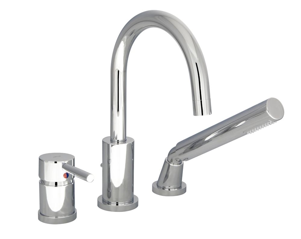 JALO Rondo 3Piece Roman Bath Faucet in Chrome Finish The Home Depot