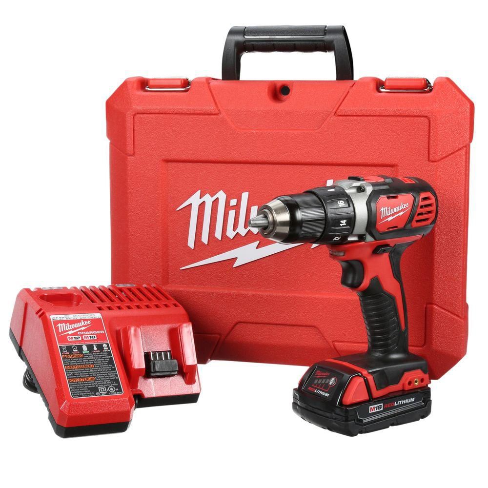 Milwaukee Tool M18 Compact 1/2 Inch Drill Driver Kit The Home Depot