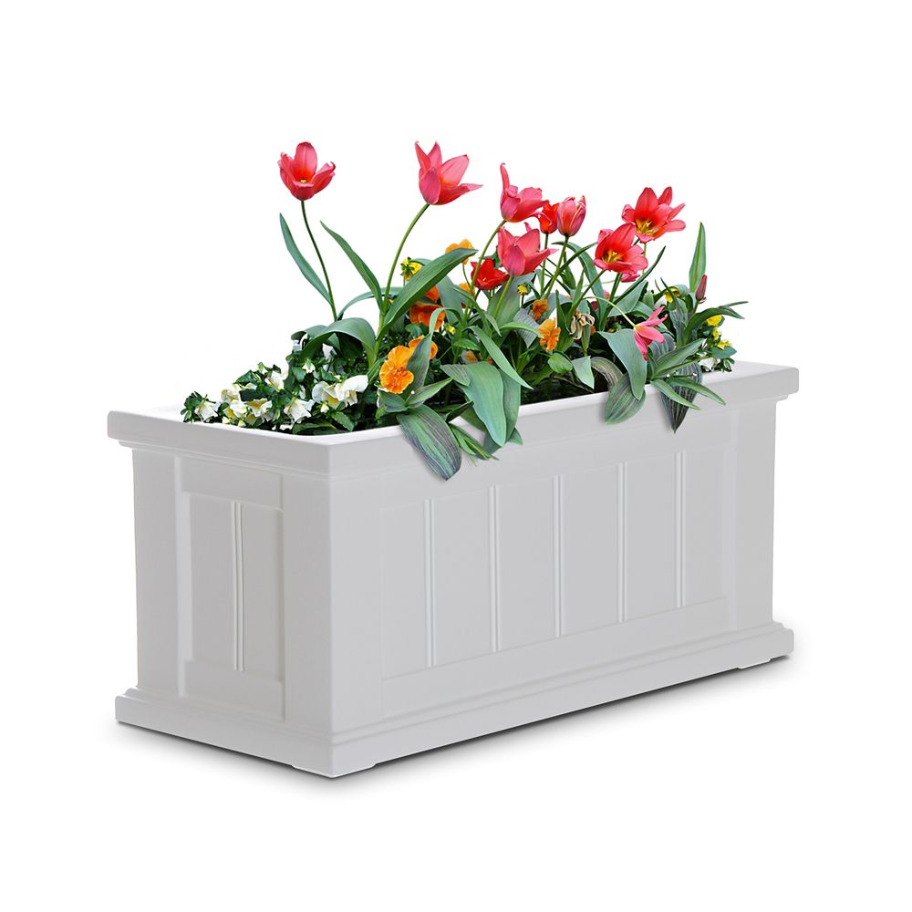 Mayne Cape Cod 24 Inch X 11 Inch Patio Planter In White The Home   P 1000833787 