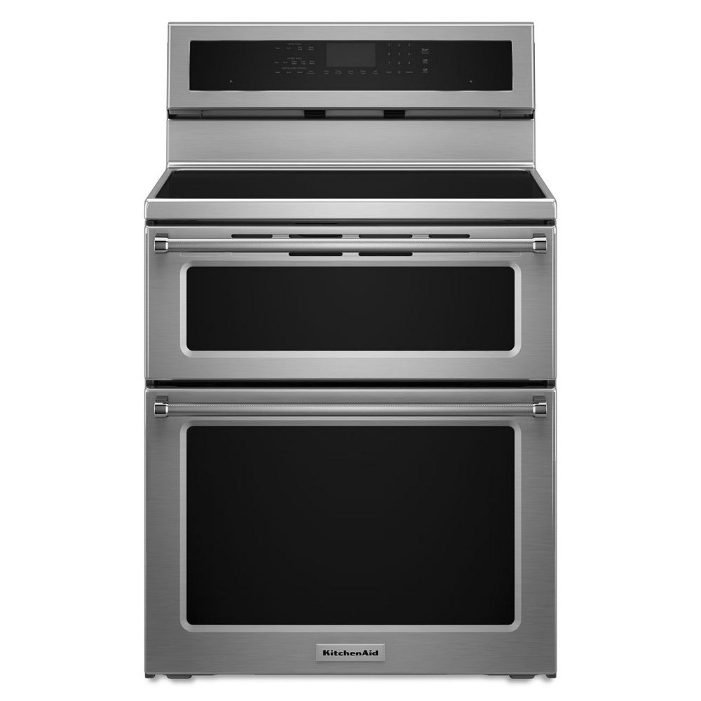 KitchenAid Four électrique à induction à double four de 6,7 pi3 avec