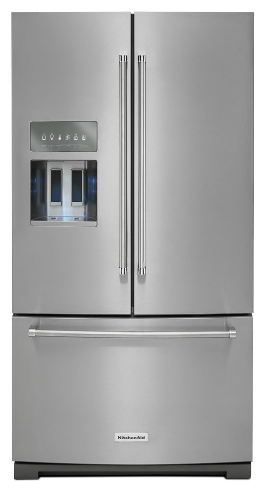 Kitchenaid 26.8 cu. ft. Standard Depth French Door Refrigerator with ...