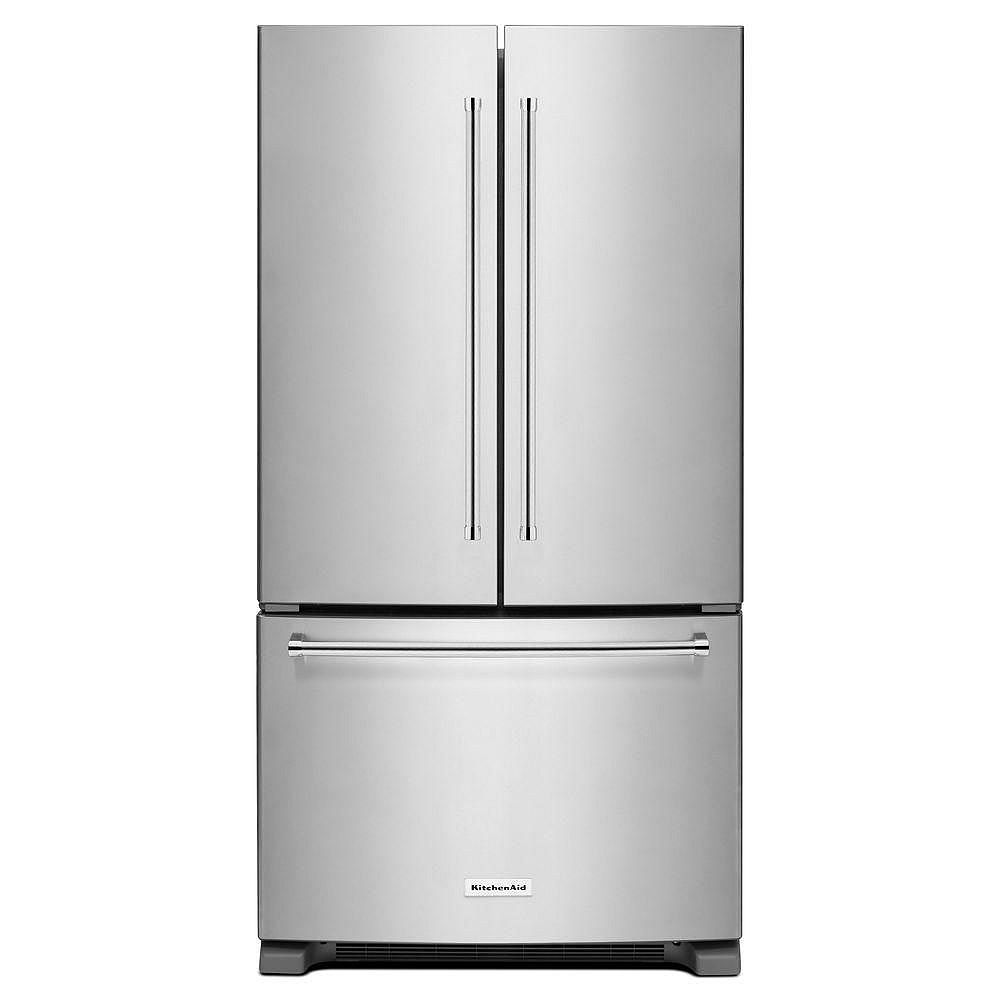 KitchenAid 36inch W 20 cu.ft. French Door Refrigerator in Stainless