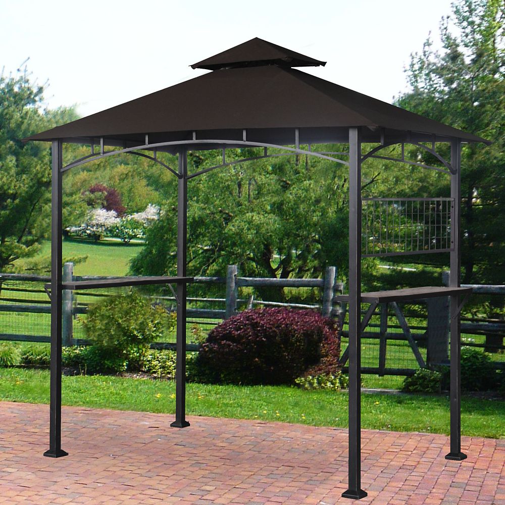 Sunjoy Calais 5 ft. x 8 ft. Grill Gazebo with Vented Canopy The Home Depot Canada