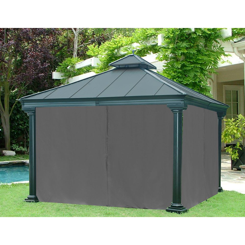 Sunjoy Universal Broadway 12 Ft X 12 Ft Gazebo Privacy Curtain The   P 1000834231 