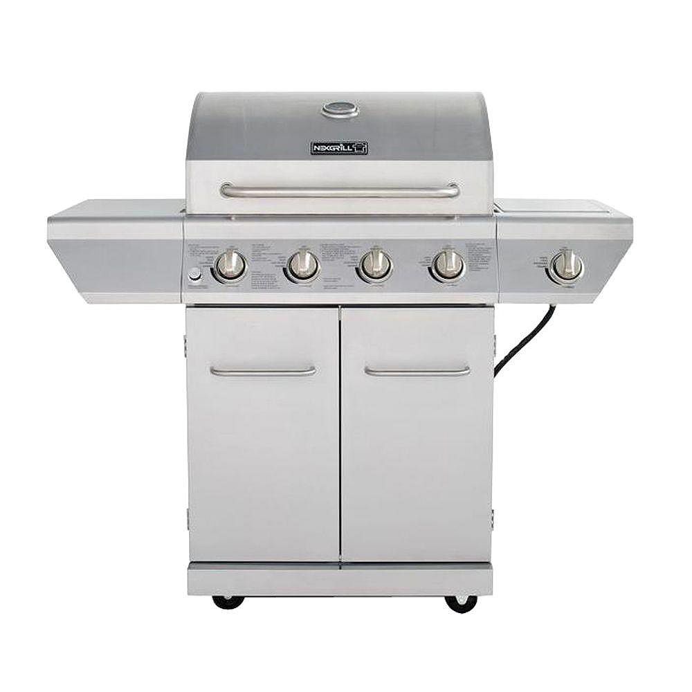 NexGrill Barbecue au propane à 4 brûleurs avec brûleur latéral et