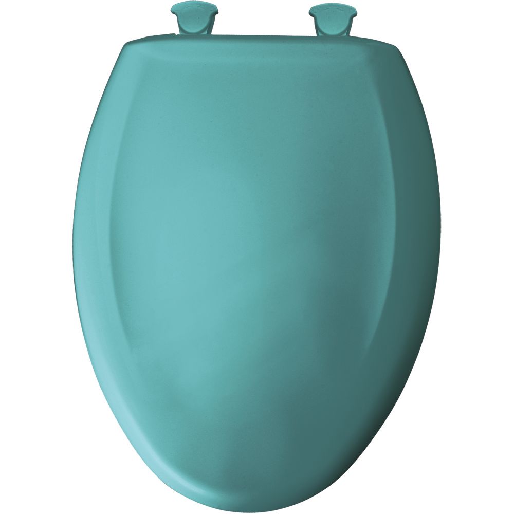Bemis Elongated Closed Front Toilet Seat in Classic Turquoise with Easy