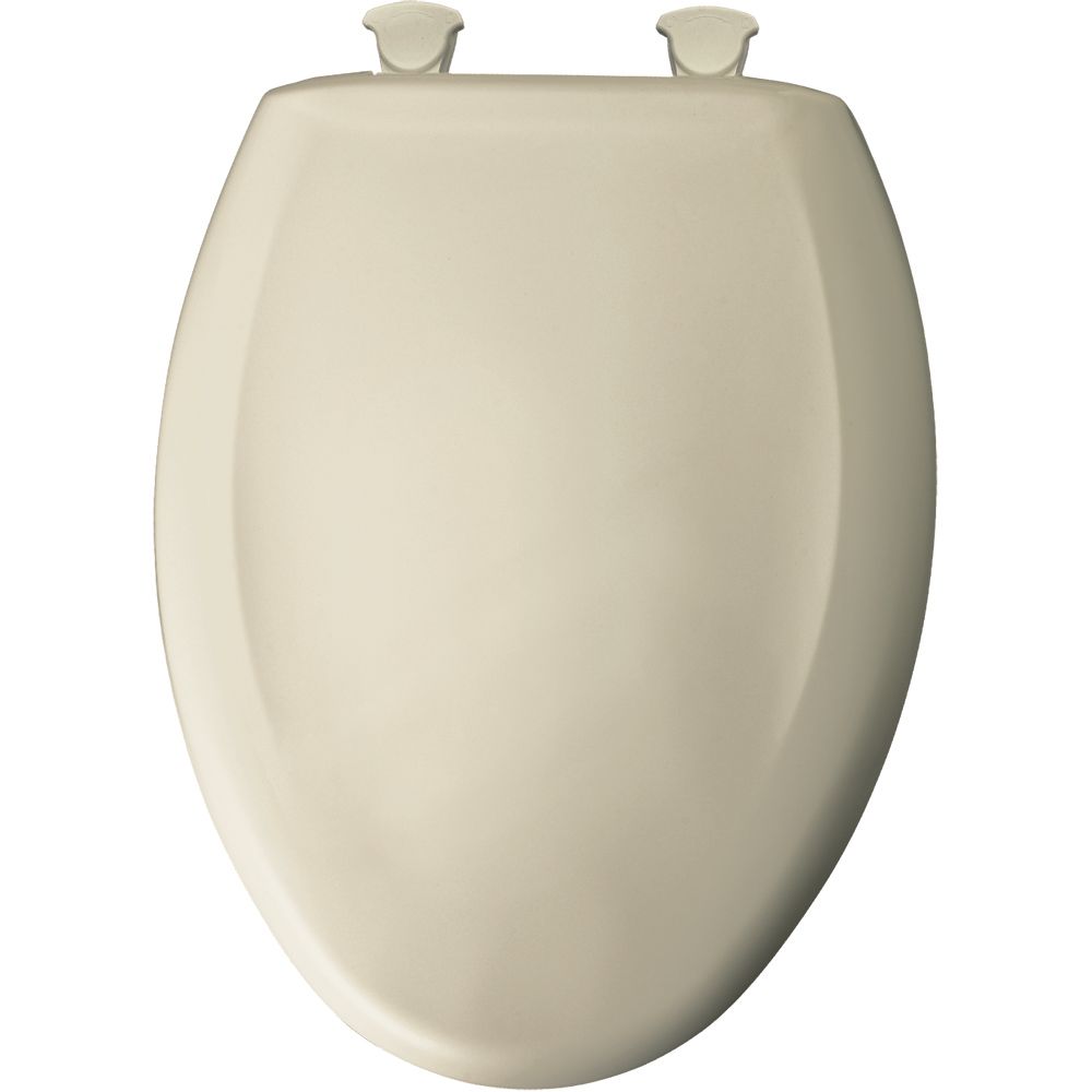 Bemis Elongated Closed Front Toilet Seat in Almond with Easy Clean and