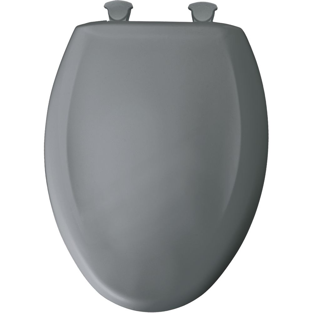 Bemis Elongated Closed Front Toilet Seat in Classic Grey with Easy