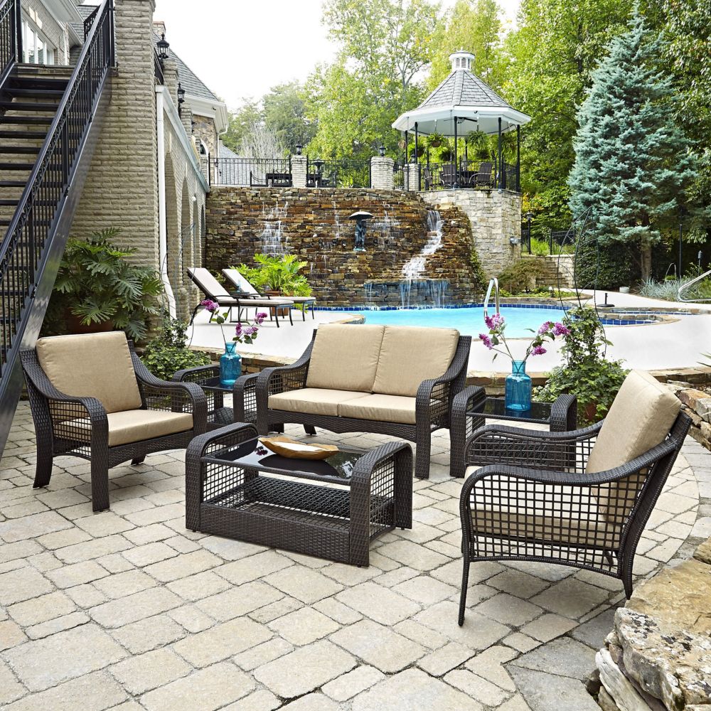 Home Styles Lanai Breeze Collection Patio Conversation Set With