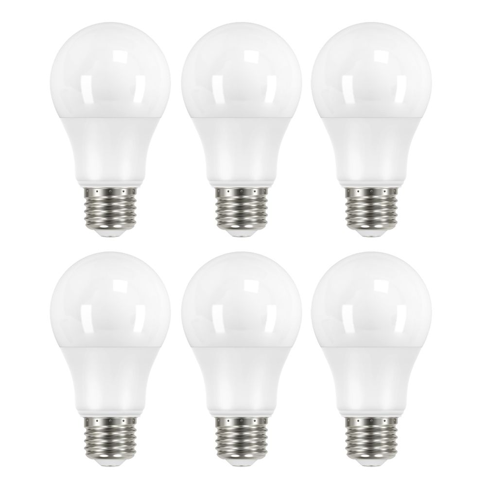 Ecosmart 60W Equivalent Daylight 5000K A19 Dimmable LED Light Bulb 6Pack  The Home Depot 