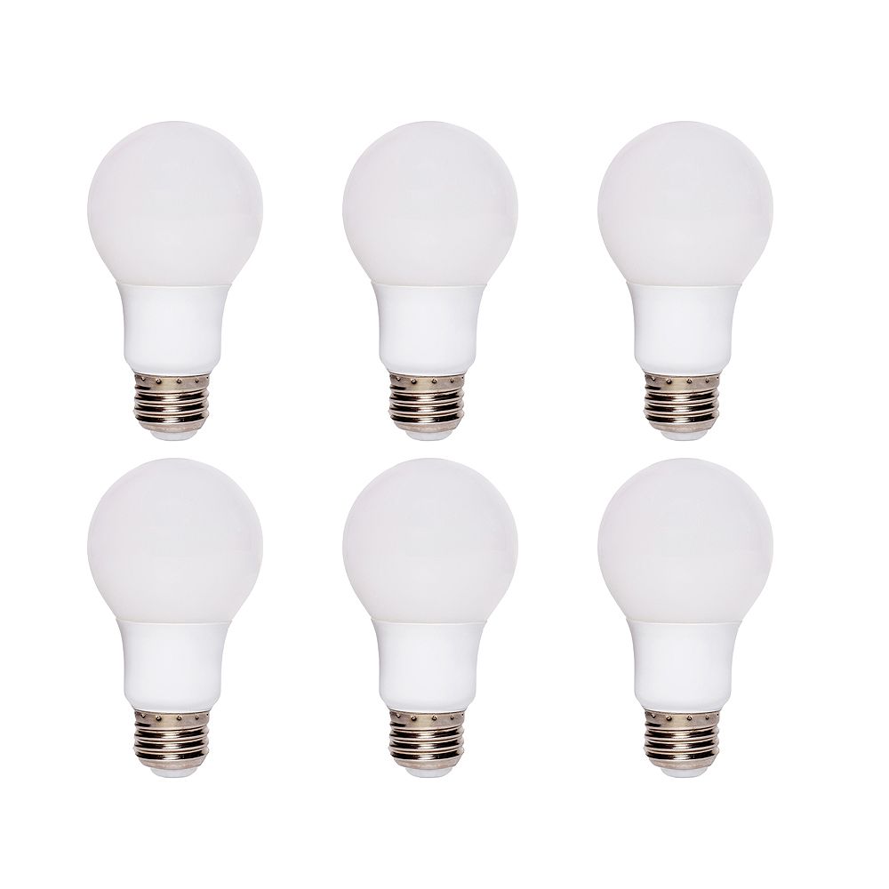 Ecosmart 60w Equivalent Soft White 2700k A19 Dimmable Led Light Bulb 6 Pack Energy S 8293