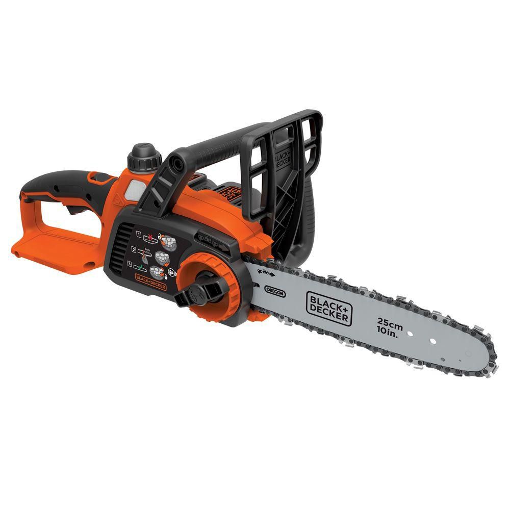 BLACK DECKER Scie à chaîne sans fil au lithium-ion MAX de 10 po de 20 V ...