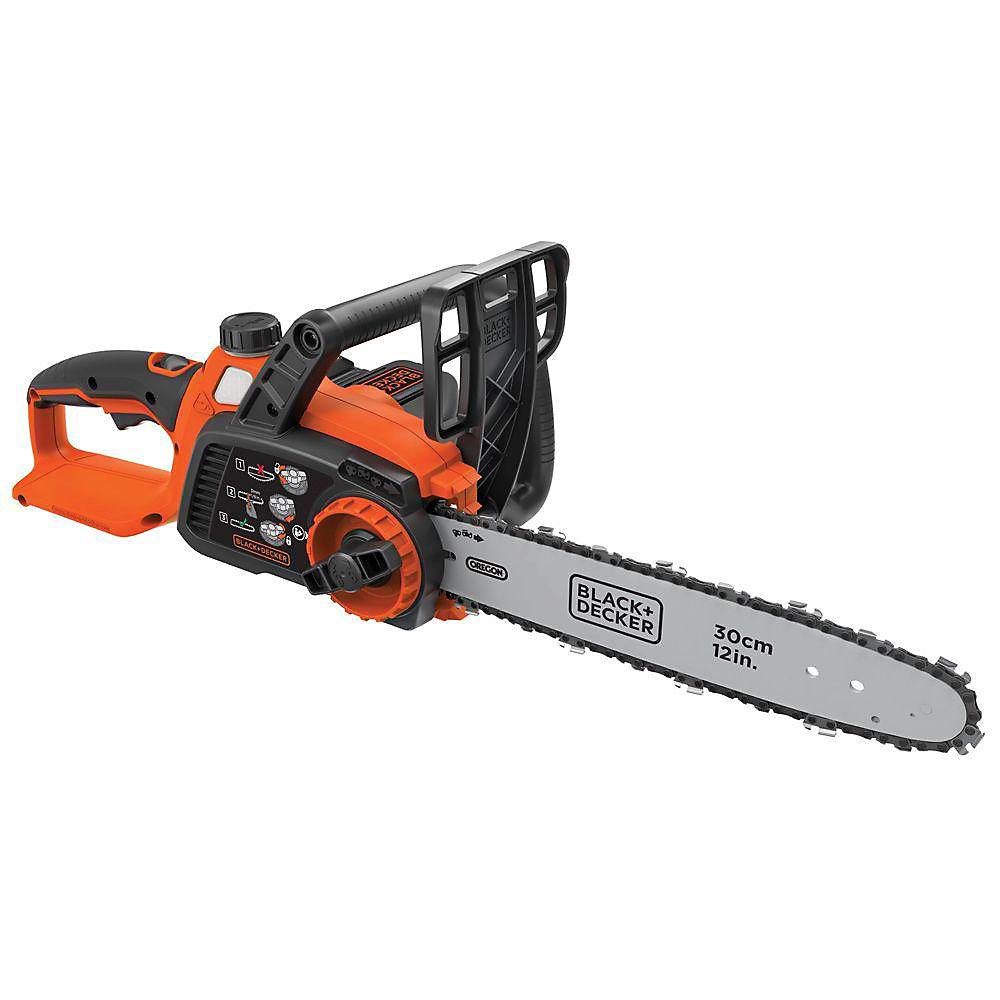 BLACK+DECKER Scie à chaîne sans fil au lithiumion de 12 po MAX 40 V avec batterie de 2,0 BLACK+DECKER Scie à chaîne sans fil au lithiumion de 12 po MAX 40 V avec batterie de 2,0