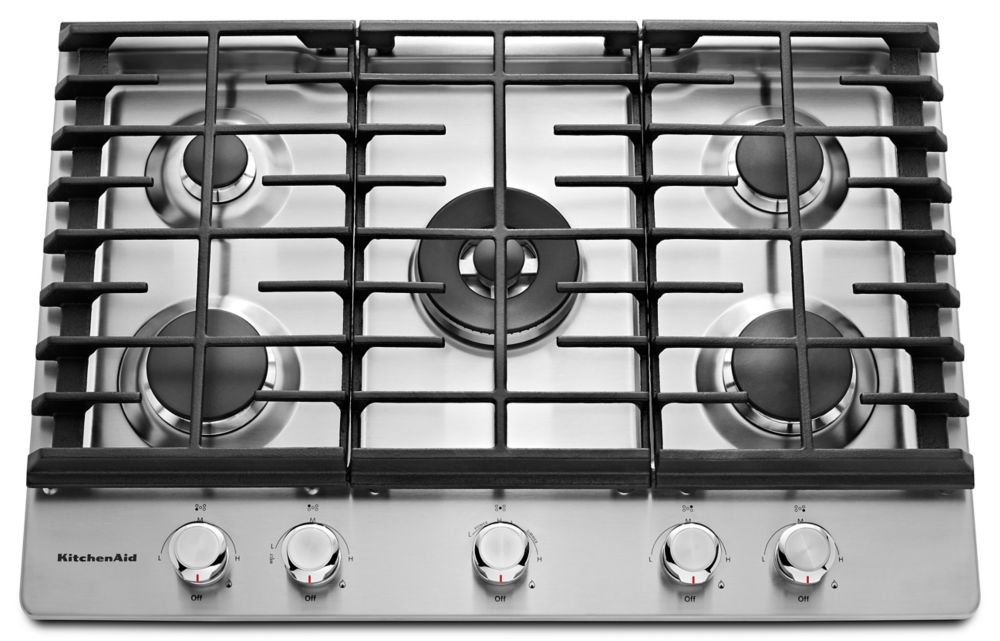 Kitchenaid 30 Inch Gas Cooktop In Stainless Steel With 5 Burners