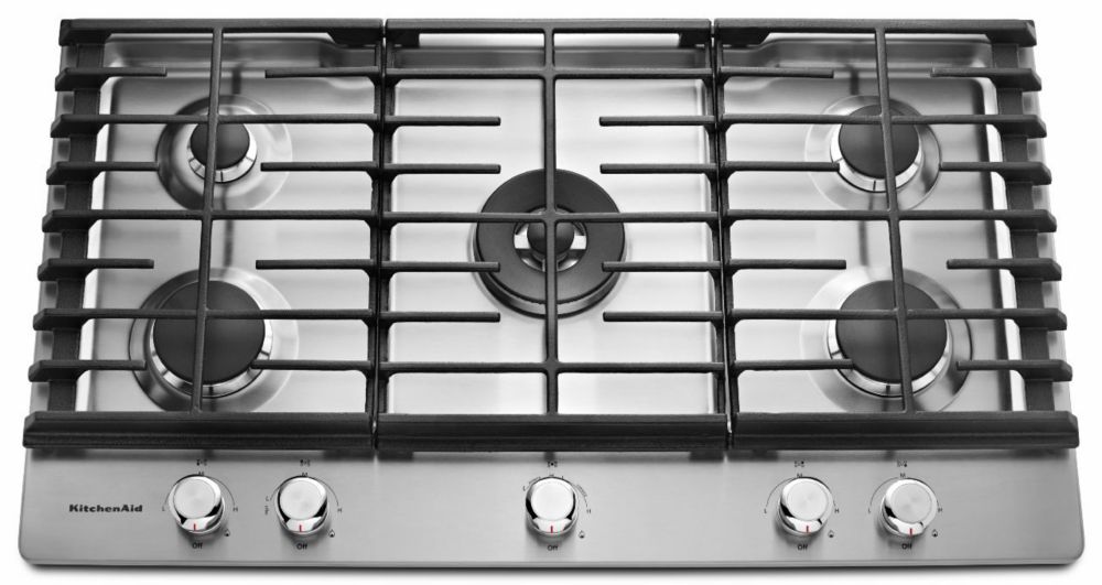 KitchenAid 36inch Five Burner Gas Cooktop with CookShield Finish The Home Depot Canada
