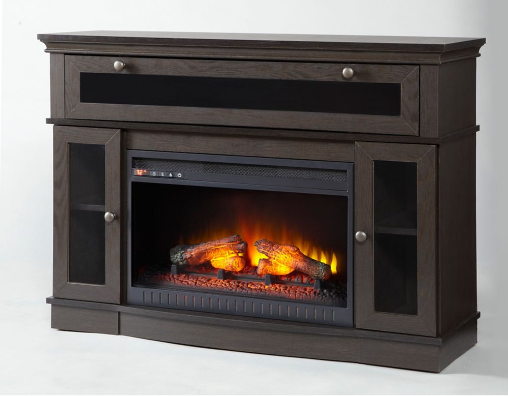 Home Decorators Aimee 46 Inch Media Electric Fireplace  The Home Depot Canada