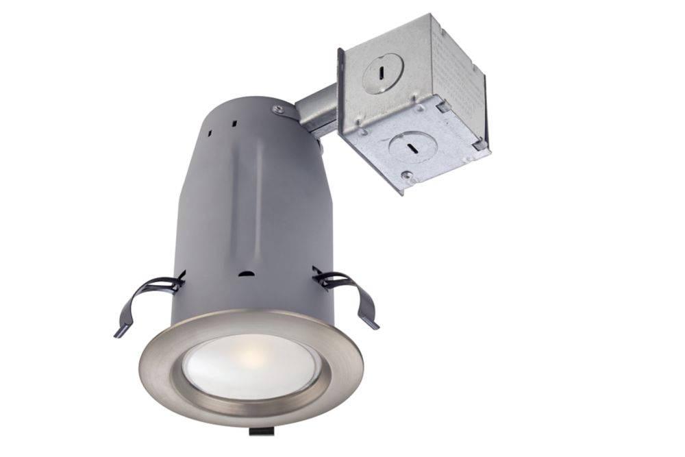 Commercial Electric Recessed LED Brushed Nickel Kit, 3 Inch ENERGY STAR (4Pack) The Home