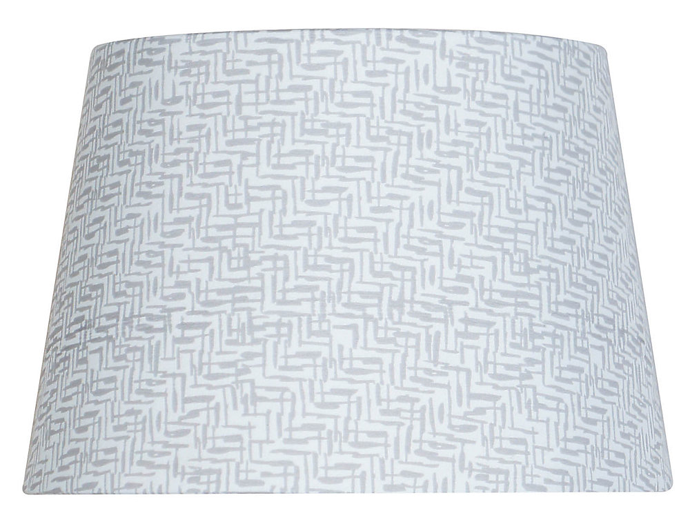 Hampton Bay 7 Inch Grey Zig Zag Drum Accent Shade The Home Depot
