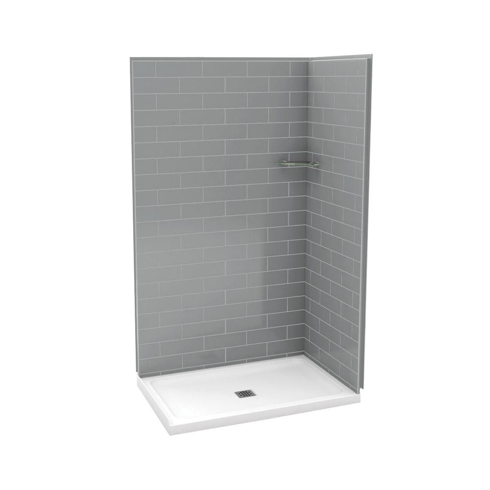 Maax Utile 32 Inch X 48 Inch Corner Shower Stall In Metro Ash Grey