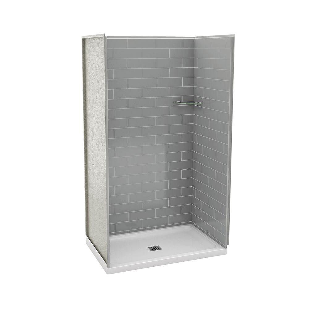 MAAX Cabine de douche en alcove 32 pouces x 48 pouces en Metro Ash Grey