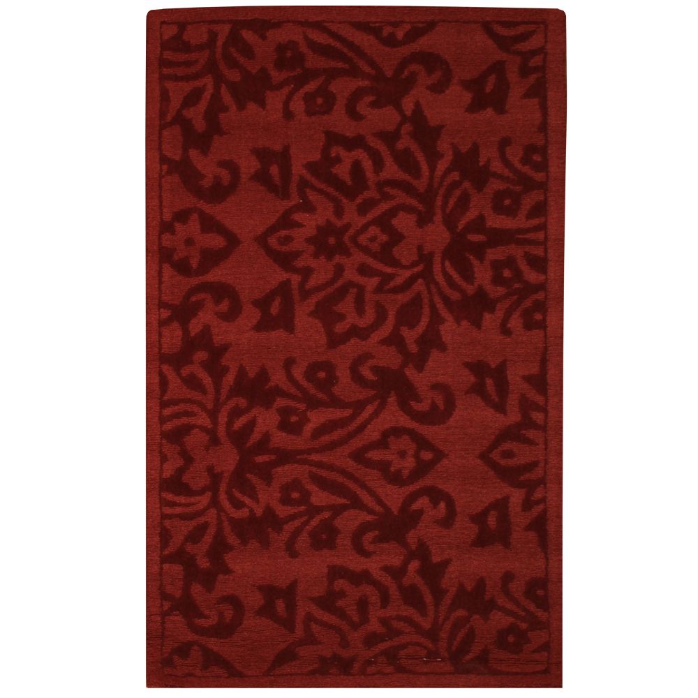 Anglo Oriental Daphne Red 3 ft. x 5 ft. Indoor Contemporary Rectangular