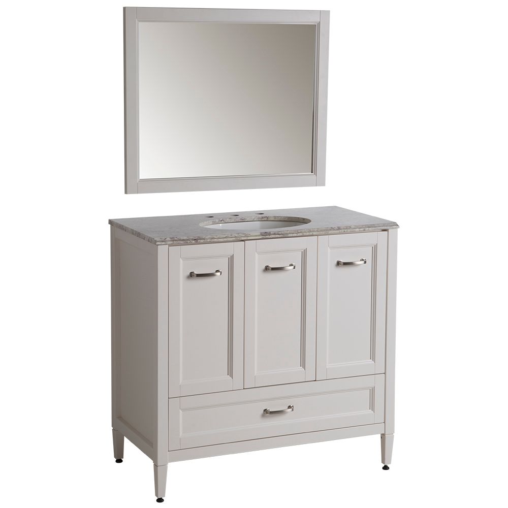 St. Paul Sierra 36 Inch. Vanity in Cream with Stone Effects Vanity Top