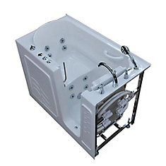 4.5 ft. Right Drain Walk-In Whirlpool Bath Tub in White