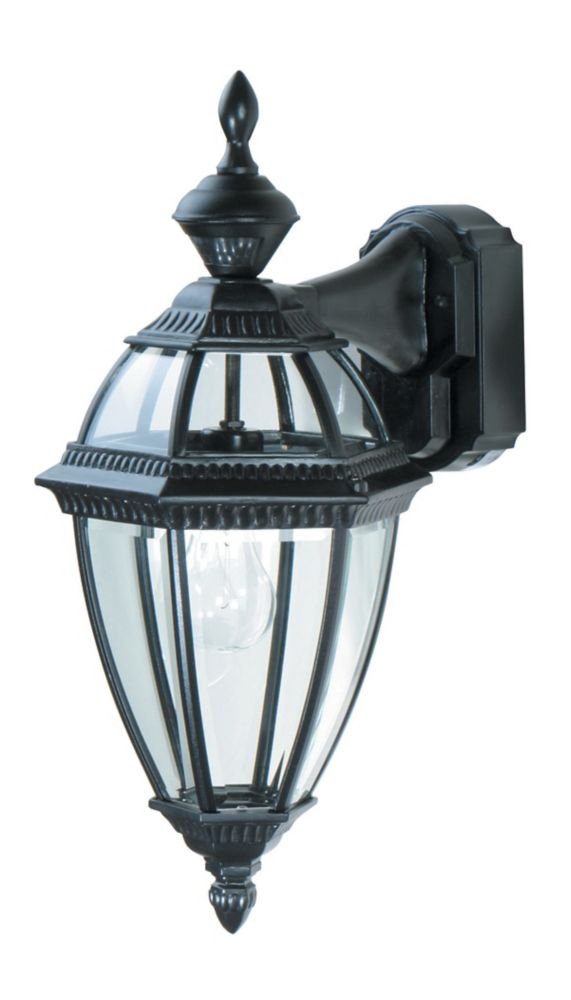 Heath Zenith 150 Degree Bayside Mission Black The Home Depot Canada Heath Zenith 150 Degree Black 6 Sided Decorative Lantern