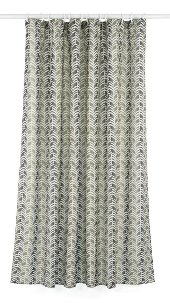 Lj Home Fashions Metro Ensemble De Rideau De Douche à Motif Géométrique 14 Pièces Vertgrislin Home Depot Canada