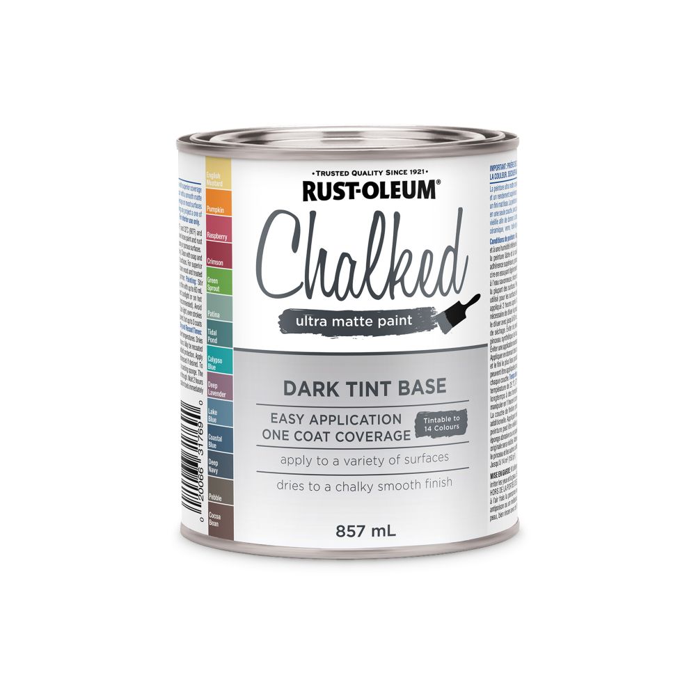 Rust-Oleum Chalked Ultra Matte Paint Dark Tint Base, 857 Ml | The Home ...