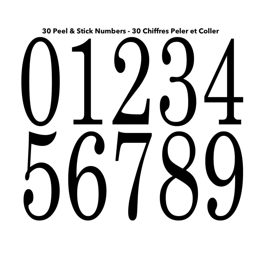 PRO-DF Self-Adhesive Vinyl Numbers Kit, Black 3 Inches | The Home Depot ...