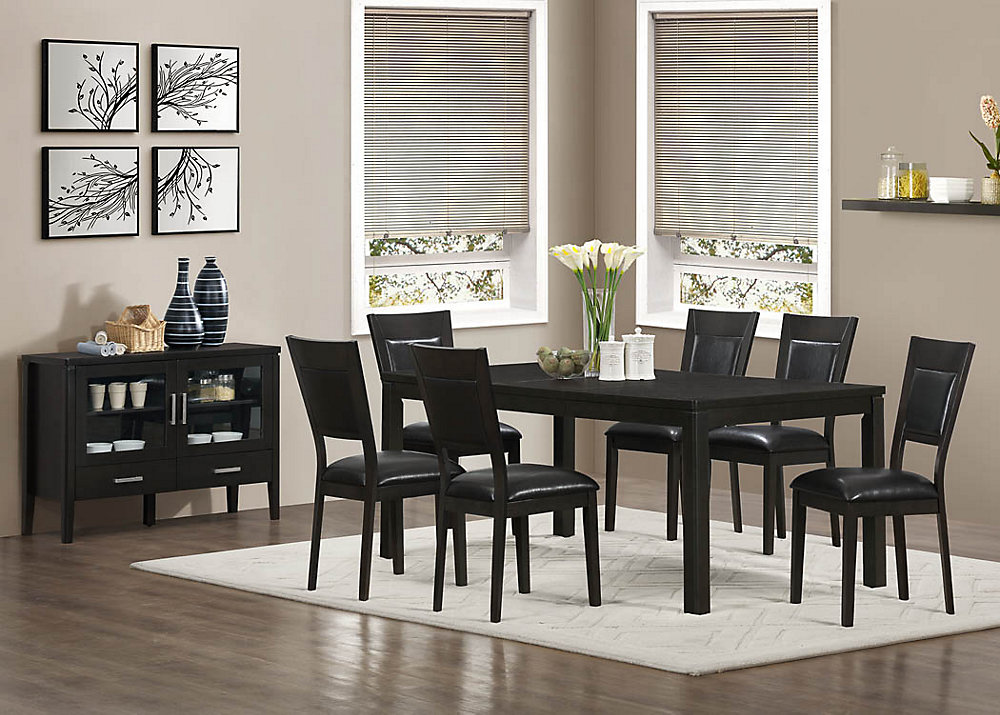 Leather Wood Brown Slat Back Armless Dining Chair With Brown Faux Leather Seat Set Of 2