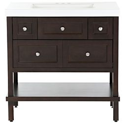vanity inch cultured glacier marble bay ashland chocolate everdean pearl bathroom grey