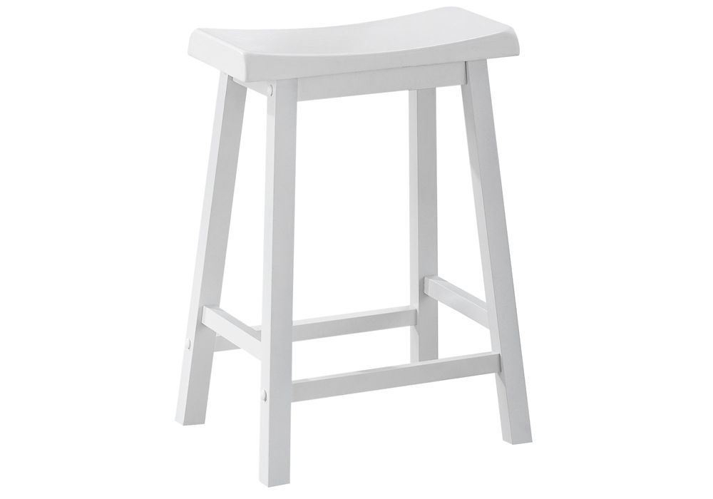 Monarch Specialties Barstool 24 Inch H White Saddle Seat Set Of Monarch Specialties Barstool 24 Inch H White Saddle Seat Set Of 2