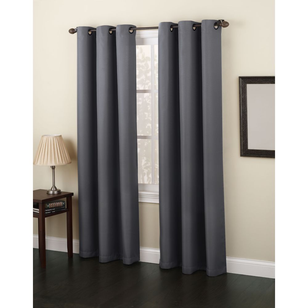 918 Monterey Grommet 48 Inch X 63 Inch Charcoal Panel The Home