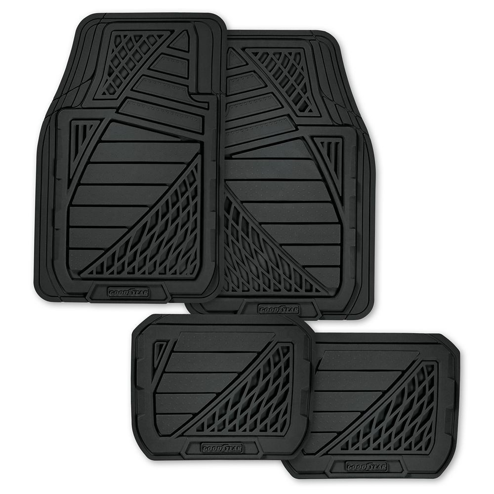 Goodyear Premium 4 Piece Rubber Car Mat Blk