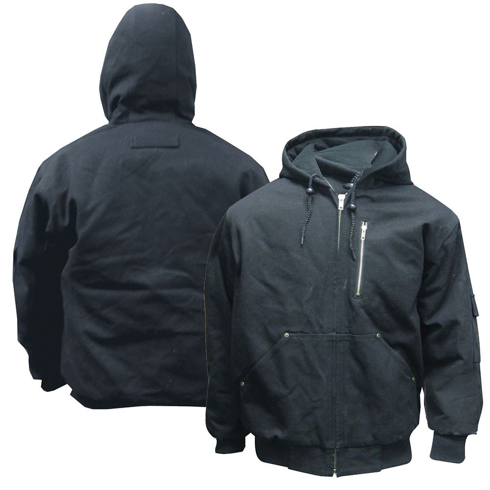 Black cotton work jacket