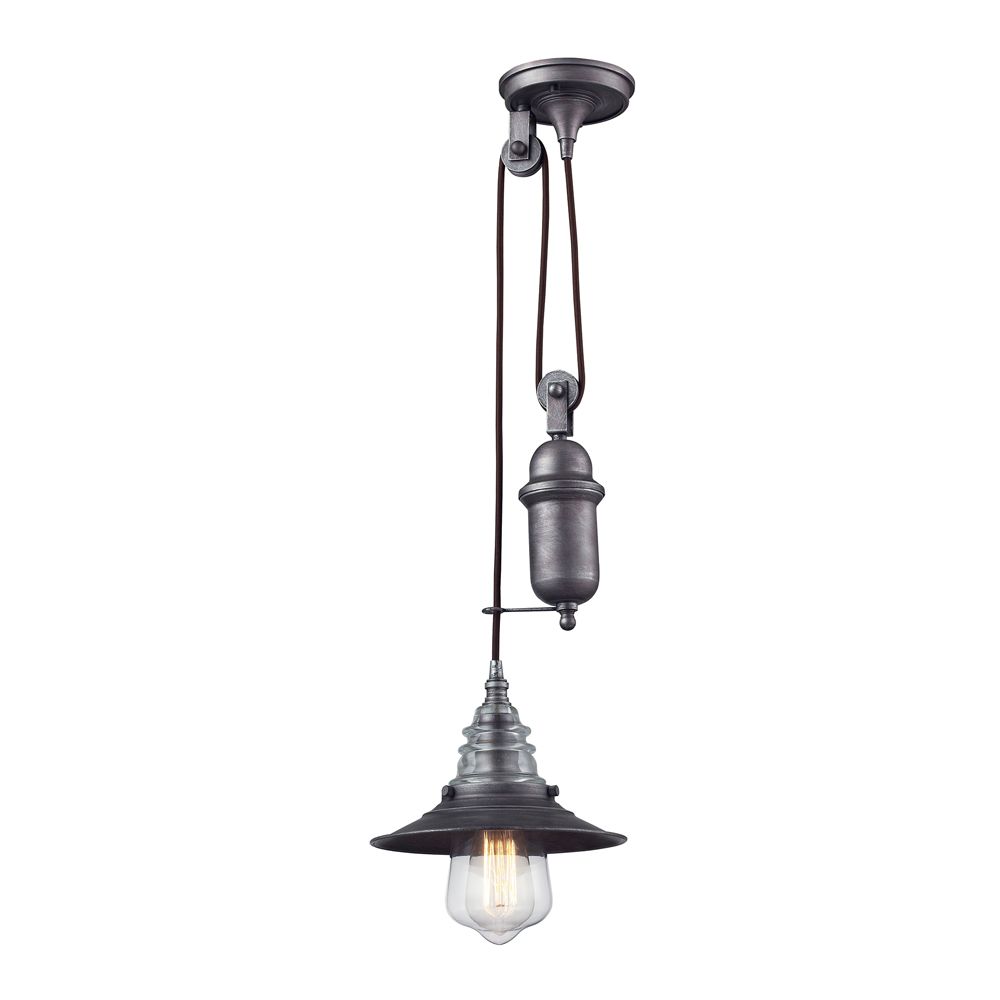 Patiné Fini Zinc Luminaire Glass À Suspendu 1 Au Ampoule Insulator thQrxsdC