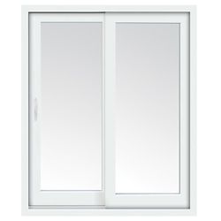 Stanley Doors 60 Inch X 80 Inch Glacier White Left Hand Sliding