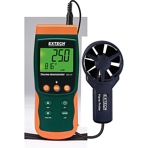 Extech Instruments Thermo-Anemometer/Datalogger | The Home Depot ...