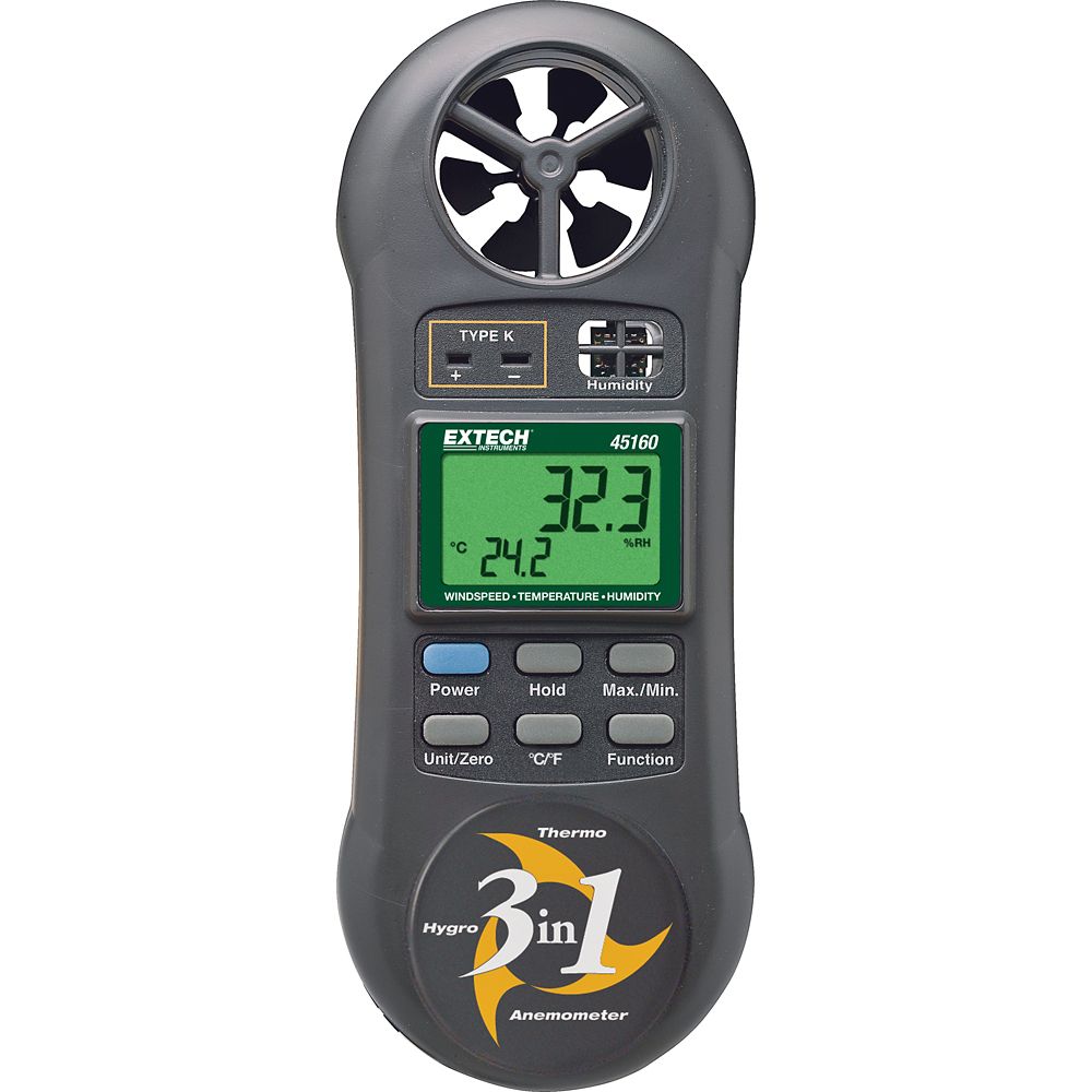 Extech Instruments 3in1 Humidity, Temperature and Airflow meter The