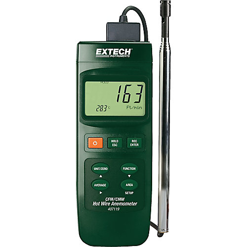 Extech Instruments Heavy Duty CFM Hot Wire Thermo-Anemometer | The ...