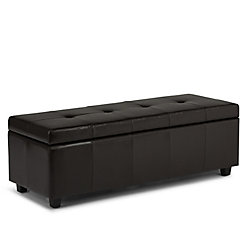 undefined Pouf Castleford, 49po x 17,3po x 34,25po, bois manufacturé
