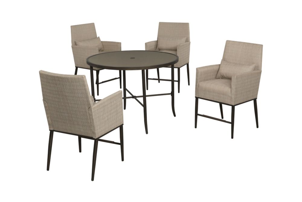 Hampton Bay Aria 5Piece Sling Padded Patio High Dining Set The Home