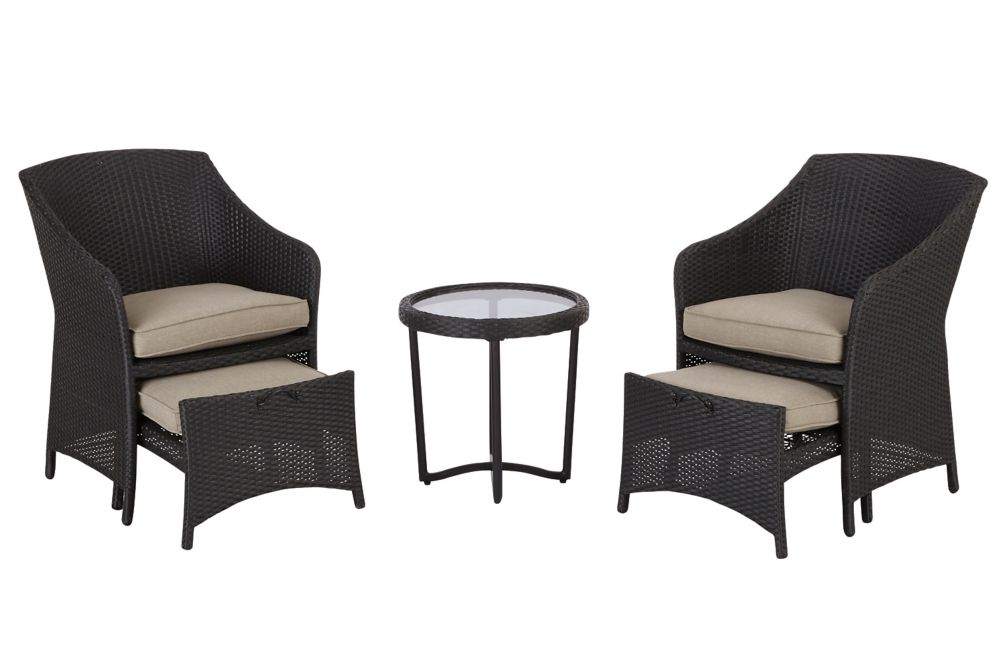 Hampton Bay 5Piece Sandy Springs Patio Chat Set The Home Depot Canada